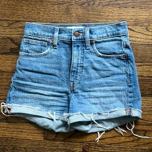 Madewell High Rise Denim Shorts